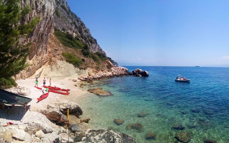 Secluded beach on Ciovo island - Island hopping sea kayak tour Croatia - Red Adventures