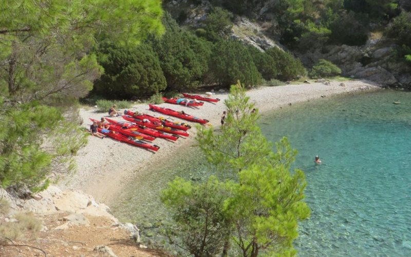 Just a beach... - Island hopping sea kayak tour Croatia - Red Adventures