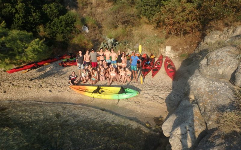 Split sea kayak tour